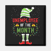 Aimant Unemployee Of The Month Funny Unemployed Christmas (Devant)