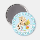 Aimant Unicorn Anniversaire 1 an (Recto/Verso)