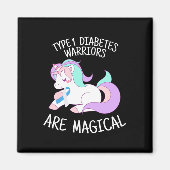 Aimant Unicorn Diabetes Warrior Gift (Devant)
