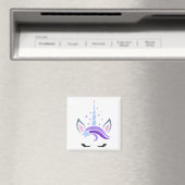 Aimant Unicorn Face Eyelashes Céleste Lune Star Boho Lu (In Situ (Lave-vaisselle))