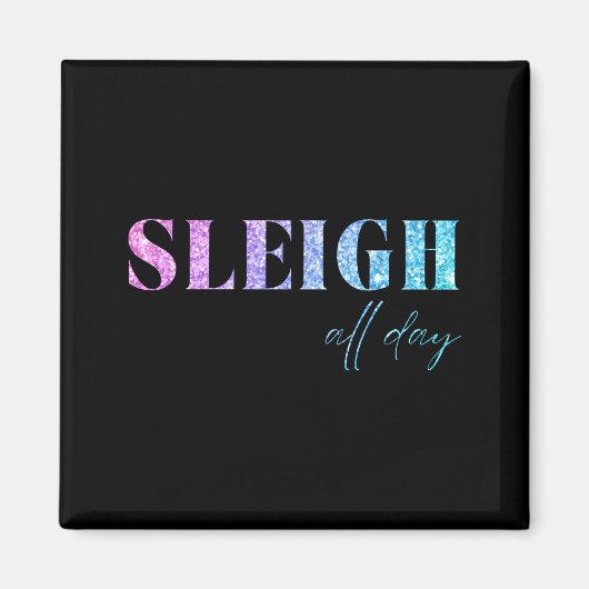 Aimant Unicorn Glitter Sleigh All Day Christmas (Devant)