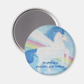 Aimant Unicorn Magnet-Tout est possible...croire (Recto/Verso)