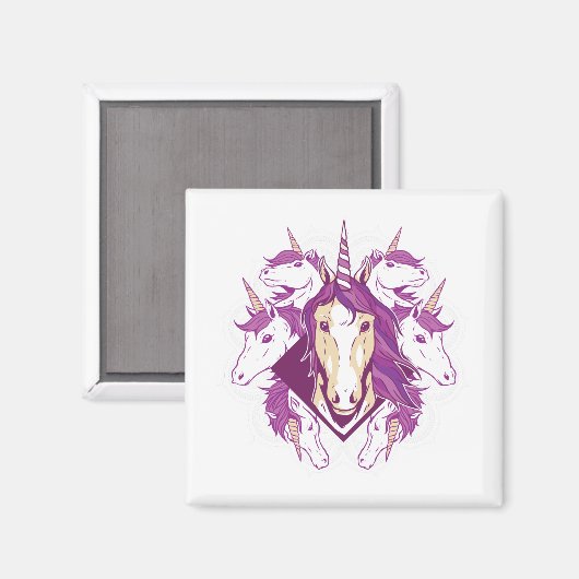 Aimant Unicorn mandala (Recto/Verso)