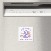 Aimant Unicorn Princesse 2e anniversaire (In Situ (Lave-vaisselle))