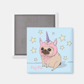 Aimant Unicorn pug (Recto/Verso)