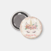 Aimant Unicorn, Unicorn Face, personalized (Recto/Verso)