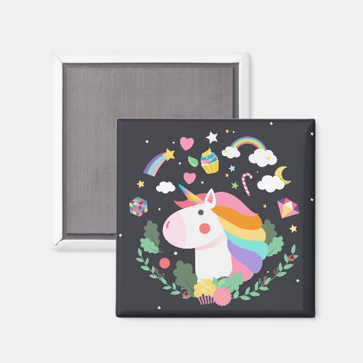 Aimant Unicorne (Recto/Verso)