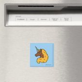 Aimant Unicorne Afro Jaune (In Situ (Lave-vaisselle))