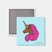 Aimant Unicorne Afro Rose Chaud (Recto/Verso)