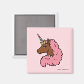 Aimant Unicorne Afro Rose clair (Recto/Verso)