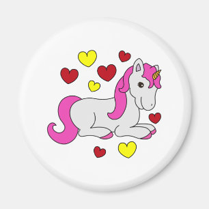 Aimant Unicorne amoureuse