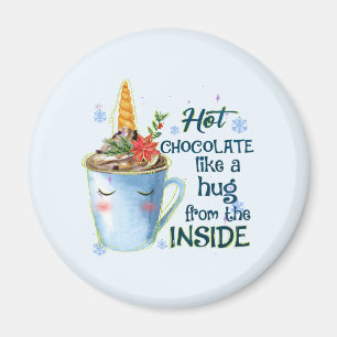 Aimant Unicorne au chocolat chaud   Cosy Unicorn Winter
