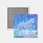 Aimant Unicorne dans les bois (Recto/Verso)