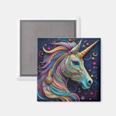 Aimant Unicorne d'IA (Recto/Verso)