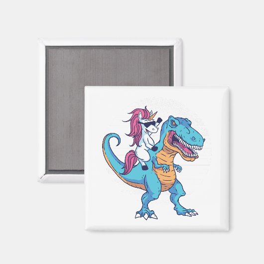 Aimant Unicorne et T-Rex (Recto/Verso)