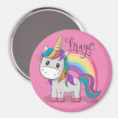 Aimant Unicorne mignonne aux yeux grands (Recto/Verso)
