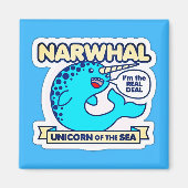 Aimant Unicorne Narwhal De La Mer (Devant)