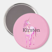 Aimant Unicorne or rose blanc (Recto/Verso)