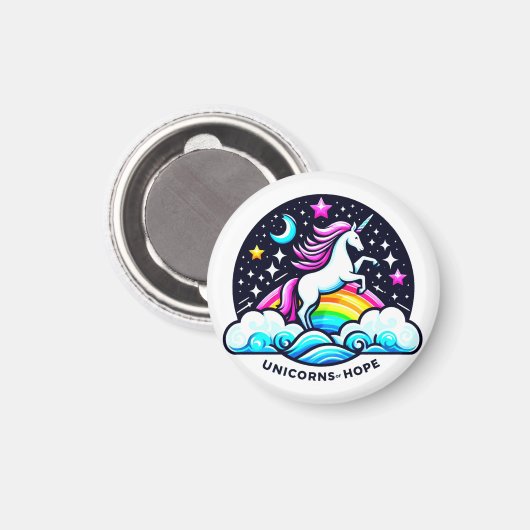 Aimant Unicornes de l'espoir (Recto/Verso)