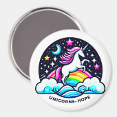 Aimant Unicornes de l'espoir (Recto/Verso)