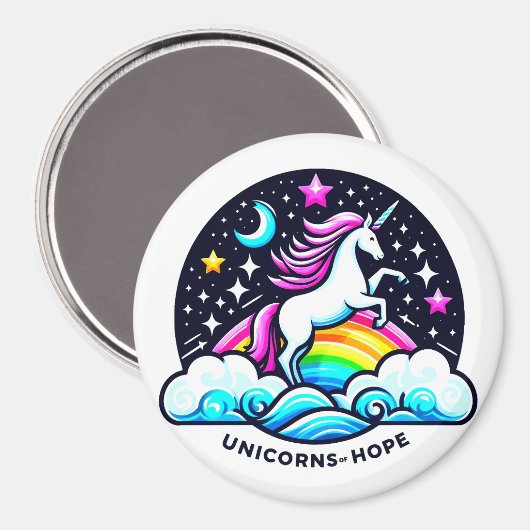 Aimant Unicornes de l'espoir (Recto/Verso)
