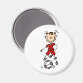 Aimant Uniforme de football rouge fille (Recto/Verso)