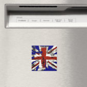 Aimant Union Jack britannique en détresse (In Situ (Lave-vaisselle))