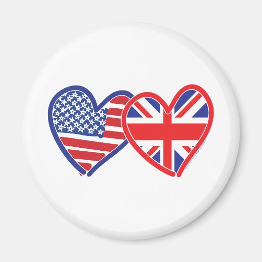 Aimant Union Jack/États-Unis (Devant)