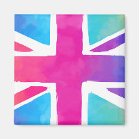 Union Jack Flag à Bright Watercolors