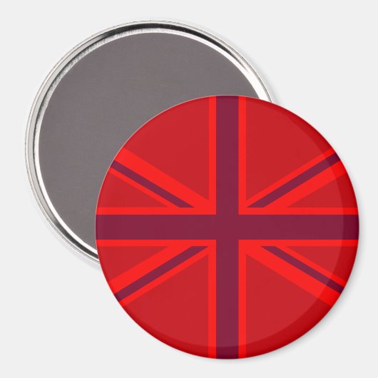 Aimant Union Jack rouge (Recto/Verso)