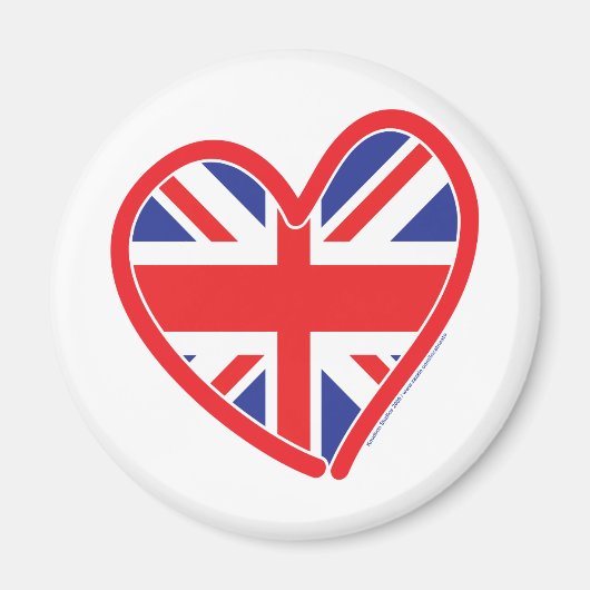 Aimant Union Jack Royal Heart (Devant)
