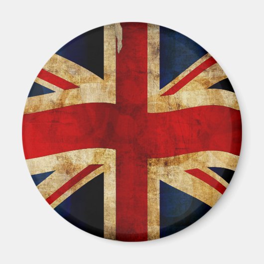 Aimant Unionjack - Grunge (Devant)