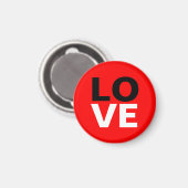 Aimant Unique Arrière - plan rouge amour romance (Recto/Verso)