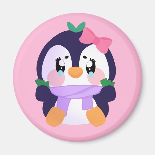Aimant Unique Broke Cute Penguin (Devant)