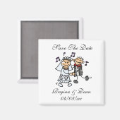 Aimant Unique Enregistrer Les Dates Mariage Dance Bride G (Recto/Verso)