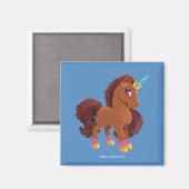 Aimant Unique la licorne debout Fière (Recto/Verso)