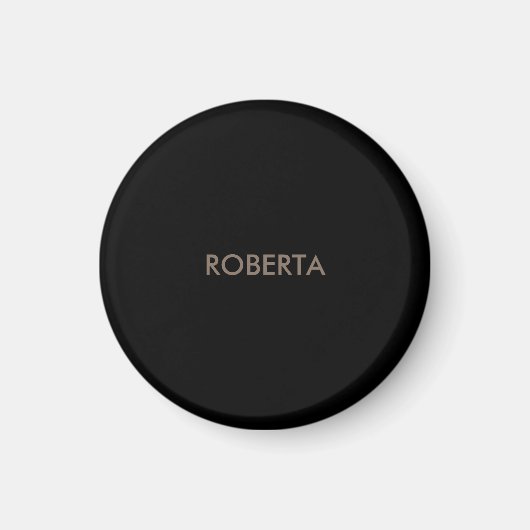 Aimant Unique moderne Black Grey Ajouter son propre nom (Devant)