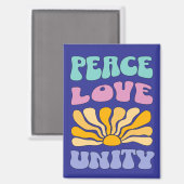 Aimant Unité de l'amour pour la paix (Recto/Verso)