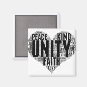 Aimant Unity Wordcloud Be Kind Stop Buller Orange Unity (Recto/Verso)