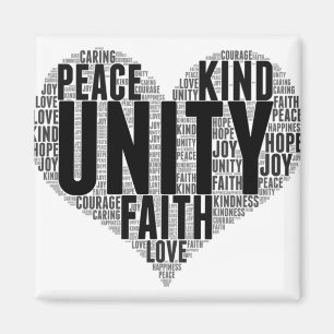 Aimant Unity Wordcloud Be Kind Stop Buller Orange Unity