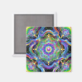 Aimant Univers Mandala Couleurs Psychédéliques (Recto/Verso)