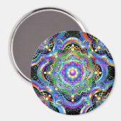 Aimant Univers Mandala Couleurs Psychédéliques (Recto/Verso)