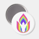Aimant Universalisme unitaire arc-en-ciel chalice flamboy (Recto/Verso)