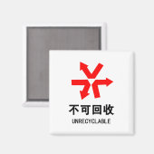 Aimant Unrecyclable ~ Signe chinois Hanzi (Recto/Verso)
