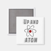 Aimant Up and ATOM, Science Humour Pun drôle (Recto/Verso)