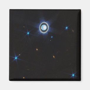 Aimant Uranus planétaire avec anneaux et lunes Image JWST