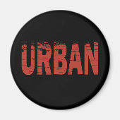 Aimant urbain explorer urbex lettrage script graphique (Devant)