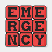 Aimant Urgence, chaque seconde compte (Devant)