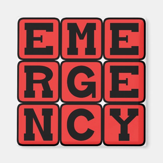 Aimant Urgence, chaque seconde compte (Devant)