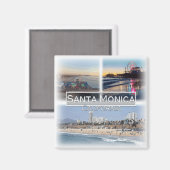 Aimant US0144 Amérique, États-Unis, Père Noël Monica Frid (Recto/Verso)